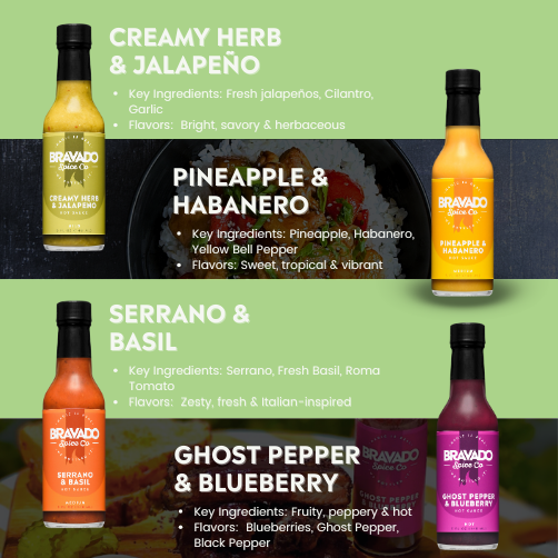 4-pack Hot Sauce Set